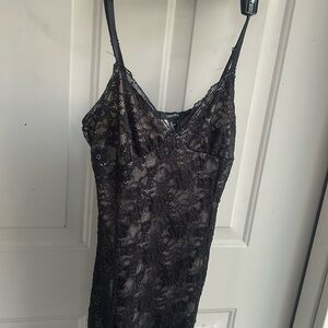 NWT Black Lace Slip ( or mini mini dress)